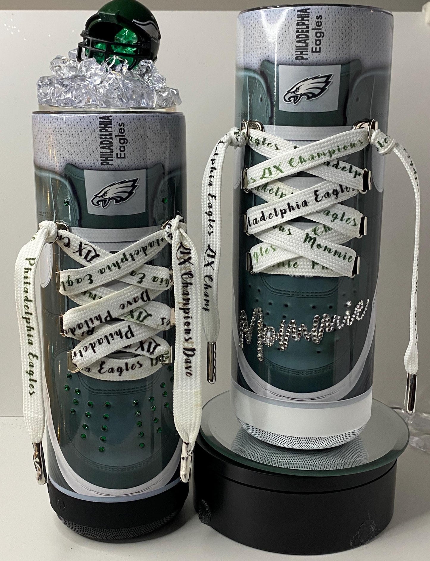 Eagles Football Bluetooth Speaker Tumbler with Magnetic 3D Helmet Topper