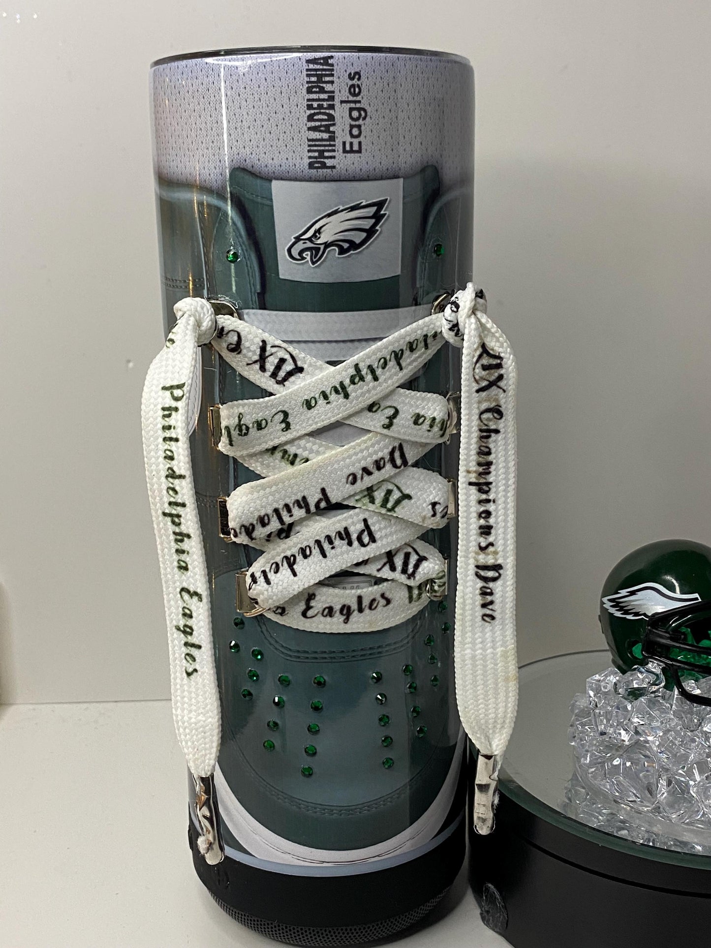 Eagles Football Bluetooth Speaker Tumbler with Magnetic 3D Helmet Topper