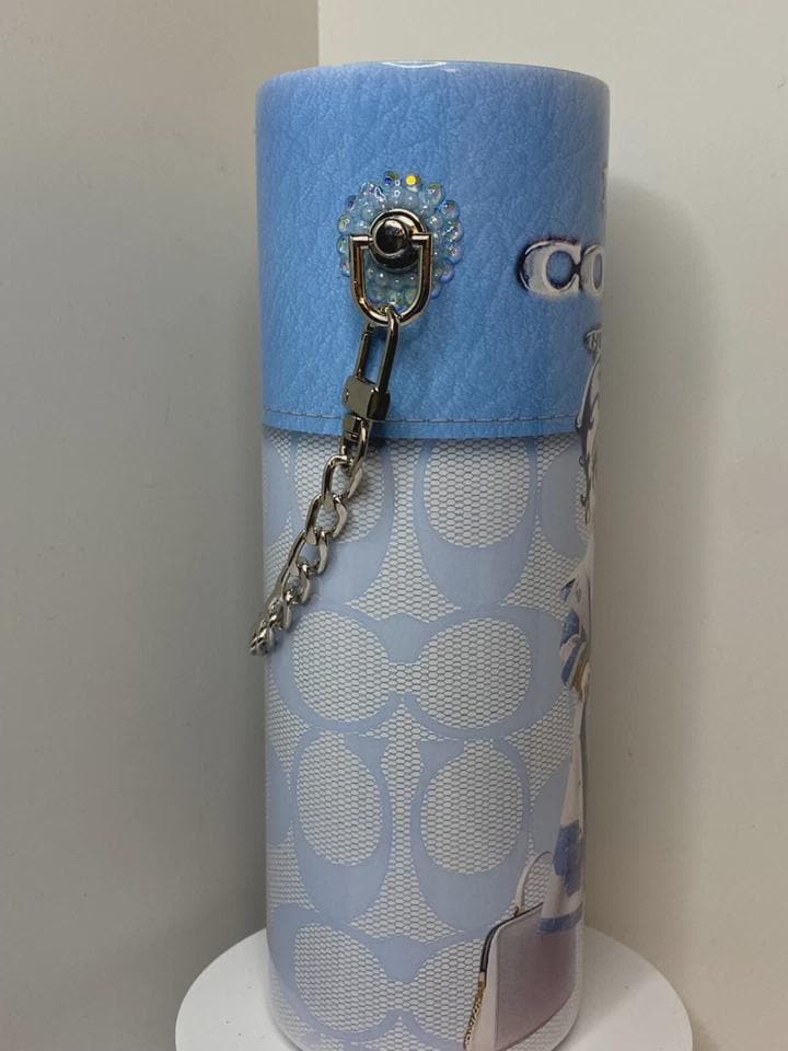 Custom Blue Betty Boop Inspired Tumbler Purse | Personalized 3D Fashion Tumbler with Chain Strap | Gift for Her