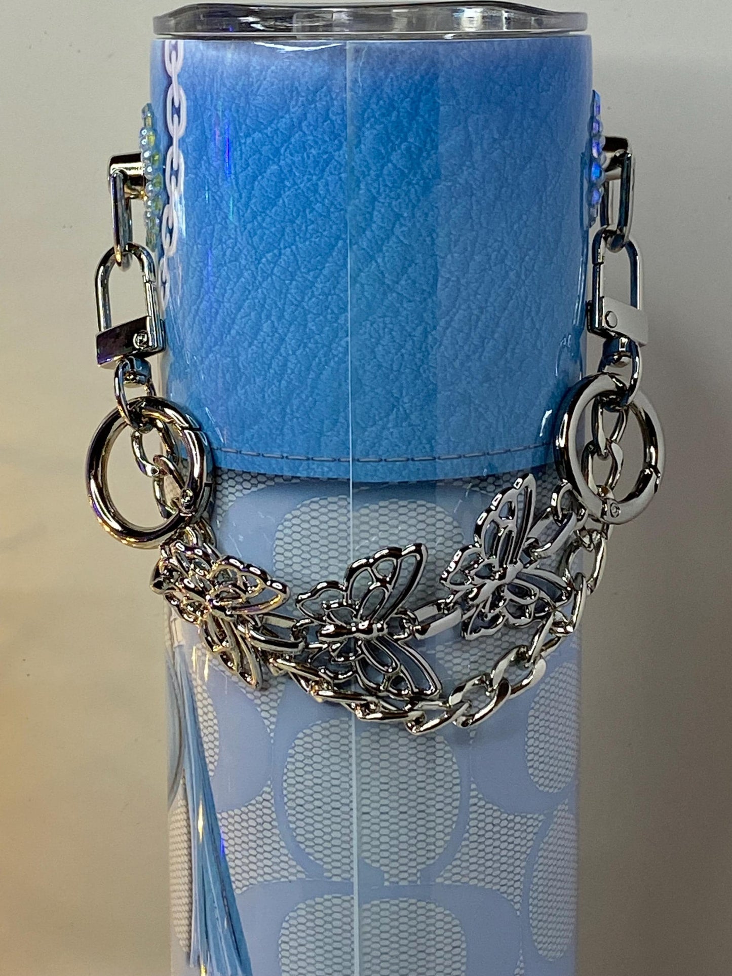 Custom Blue Betty Boop Inspired Tumbler Purse | Personalized 3D Fashion Tumbler with Chain Strap | Gift for Her