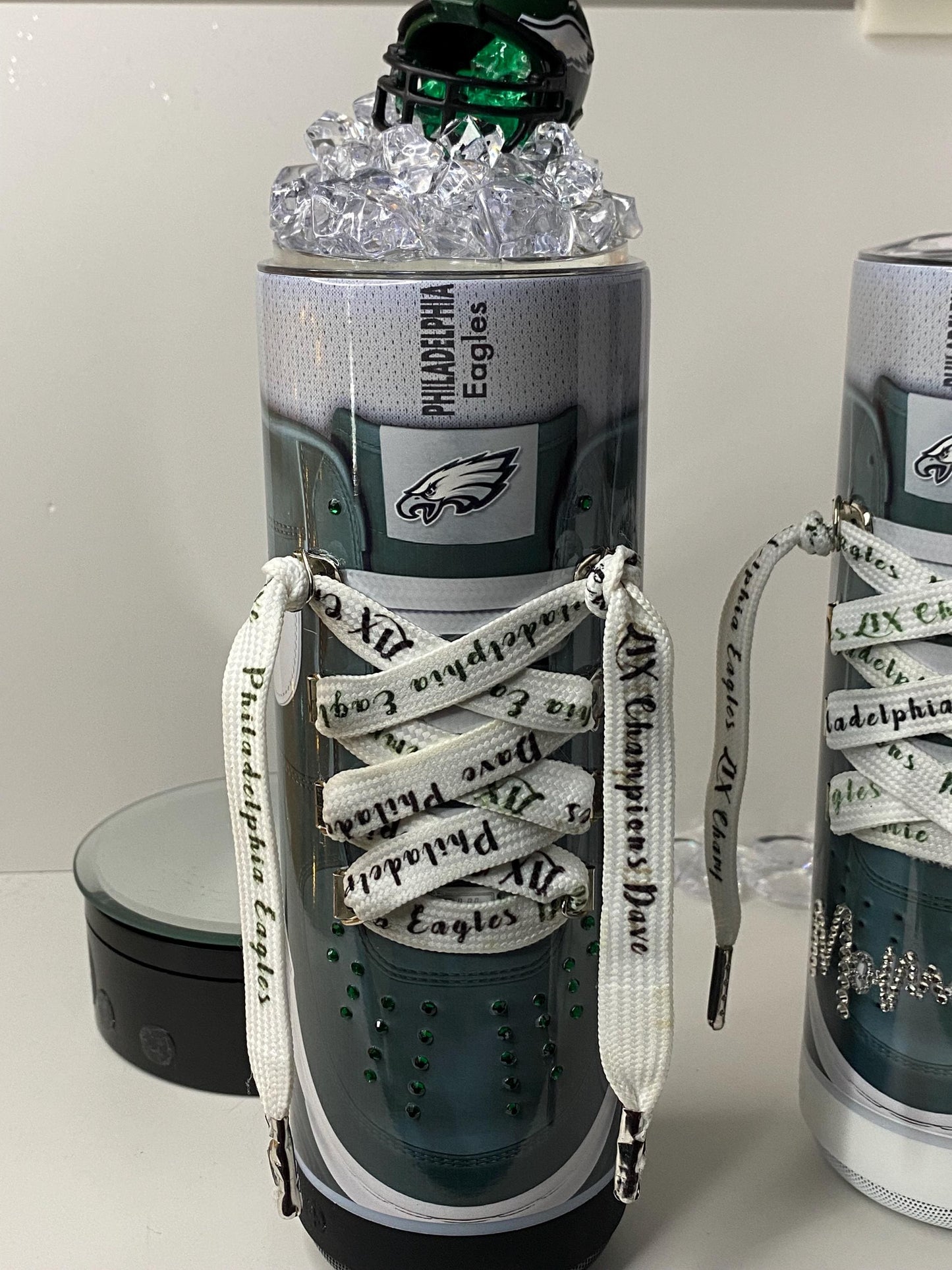 Eagles Football Bluetooth Speaker Tumbler with Magnetic 3D Helmet Topper
