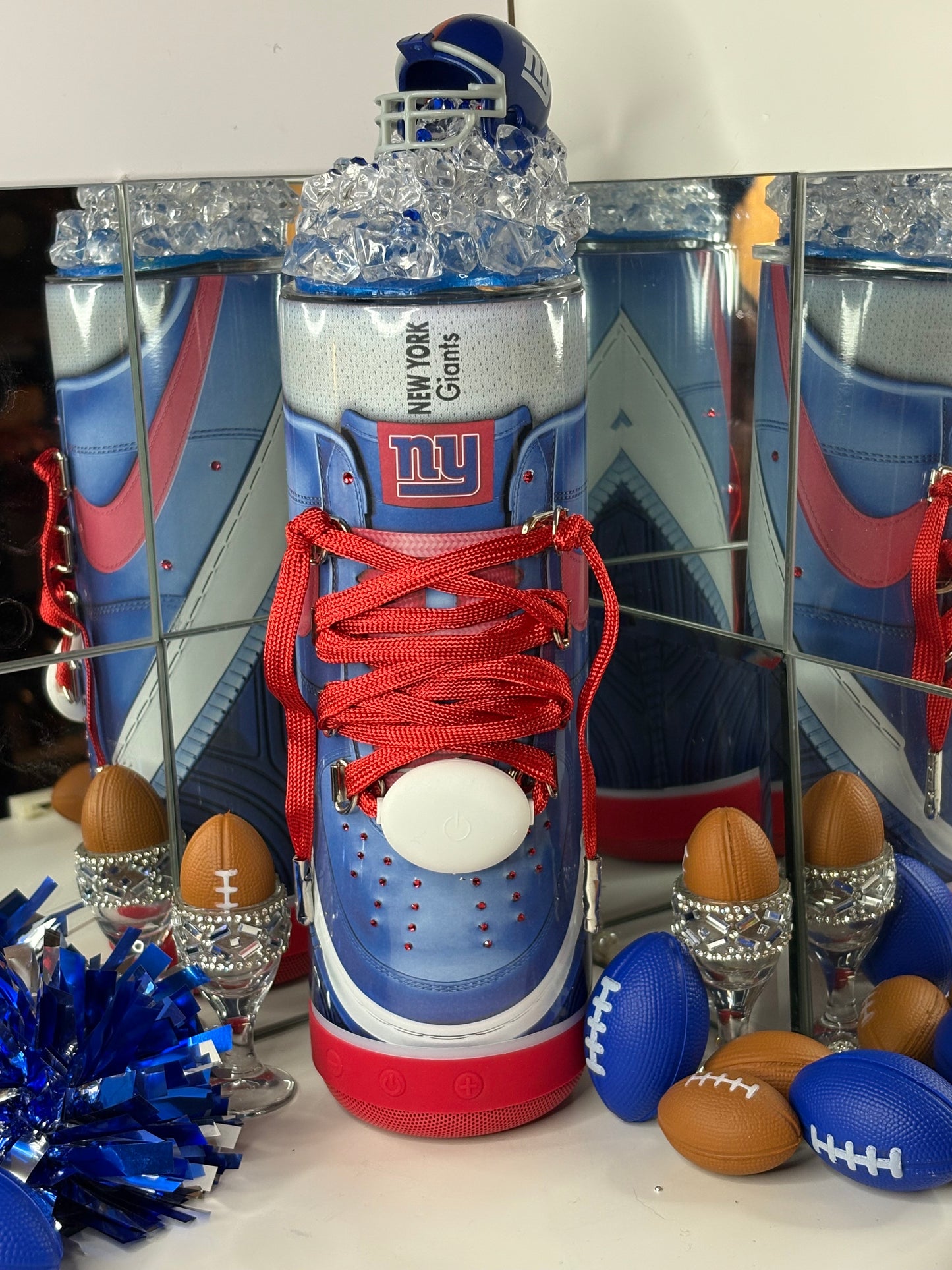 Giants Bluetooth Speaker Tumbler β Magnetic Topper, & LED Lights