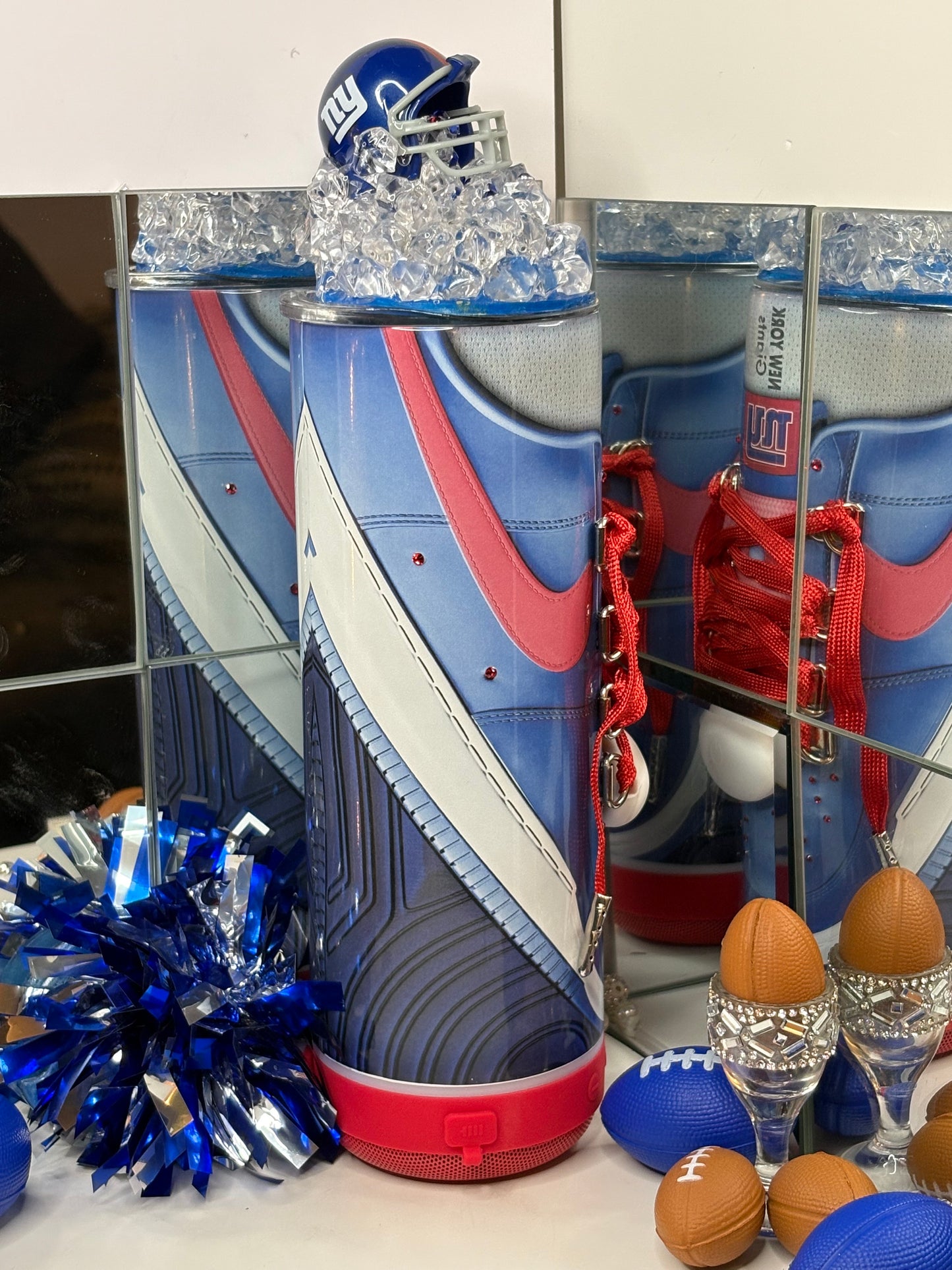 Giants Bluetooth Speaker Tumbler β Magnetic Topper, & LED Lights