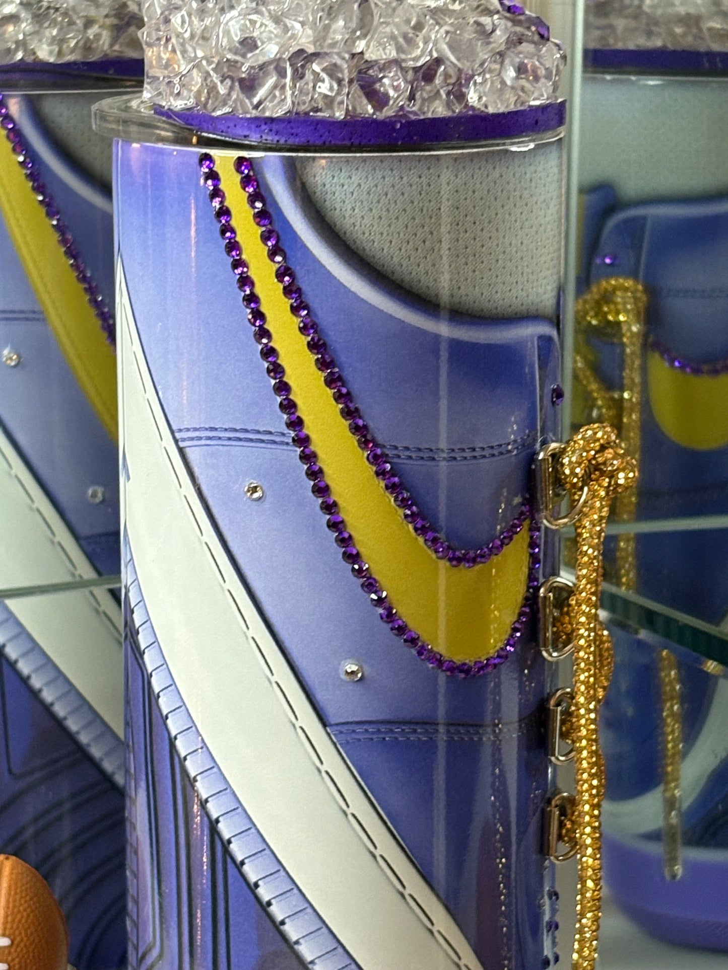 Baltimore Ravens Sneaker-Themed 3D Bluetooth Speaker Tumbler with Mini Helmet Topper β 20oz