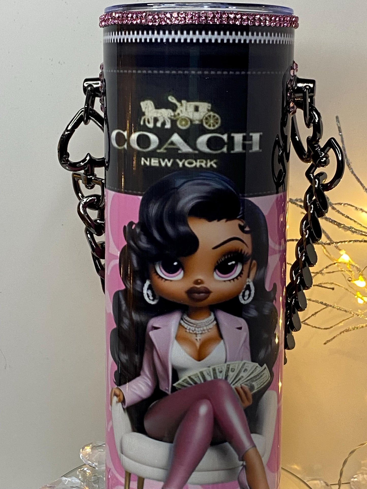 Betty Boop Coach-Inspired Tumbler Diva Cup Rhinestone Betty Boop Drink Tumbler Collector