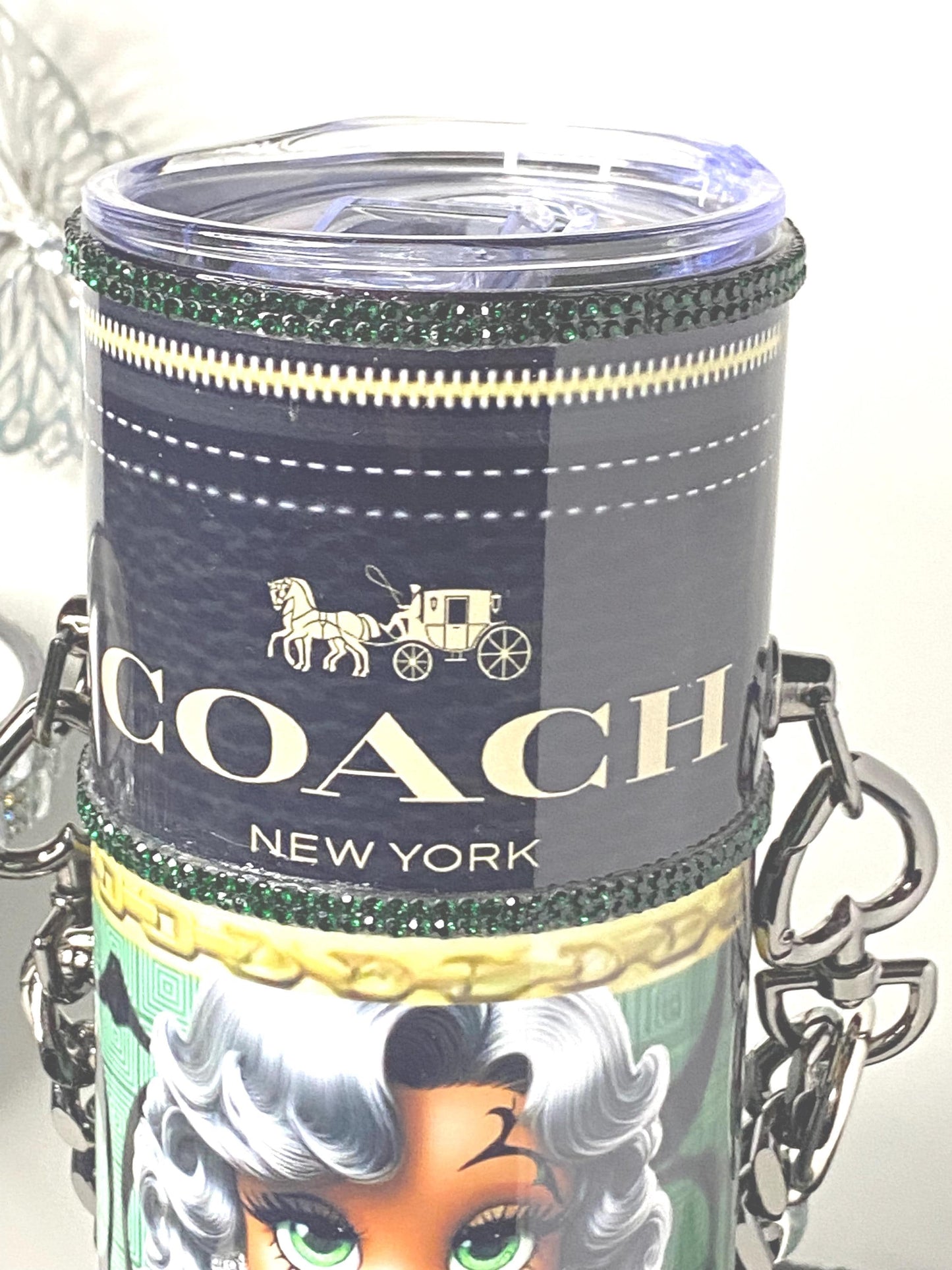 Elegant Designer Coach Tumbler "Midnight Glam Betty Boop Edition"