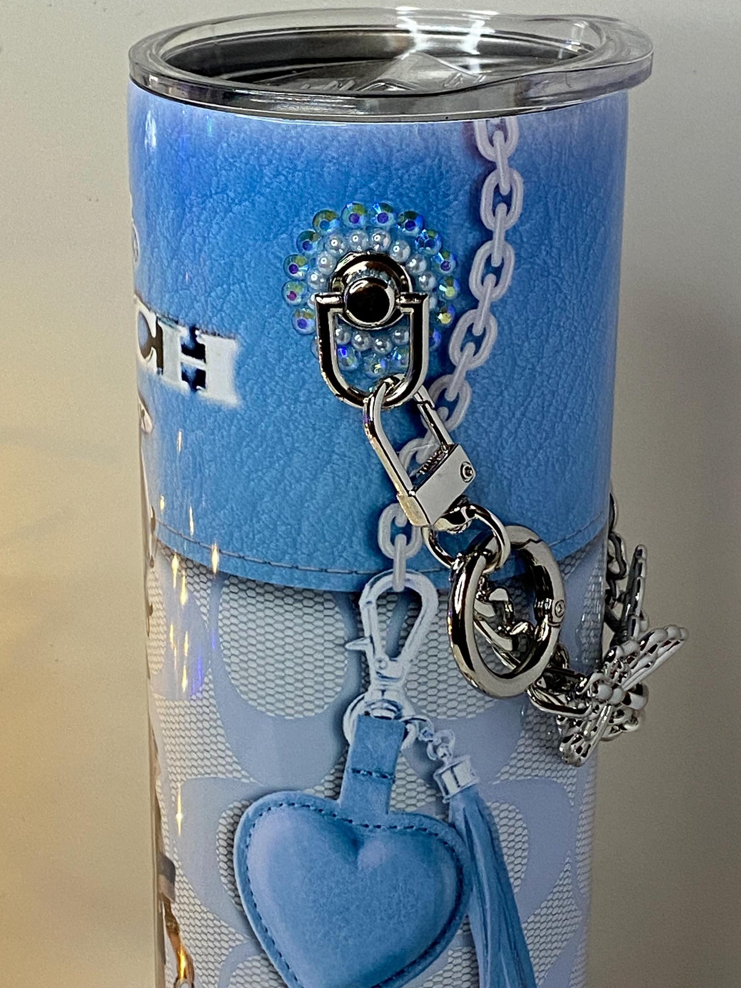 Custom Blue Betty Boop Inspired Tumbler Purse | Personalized 3D Fashion Tumbler with Chain Strap | Gift for Her