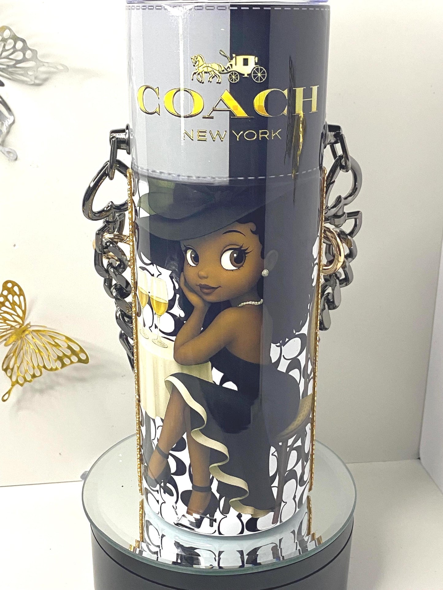 Fierce, flawless, and fabulous Vintage Betty Boop Coach Tumbler Purse