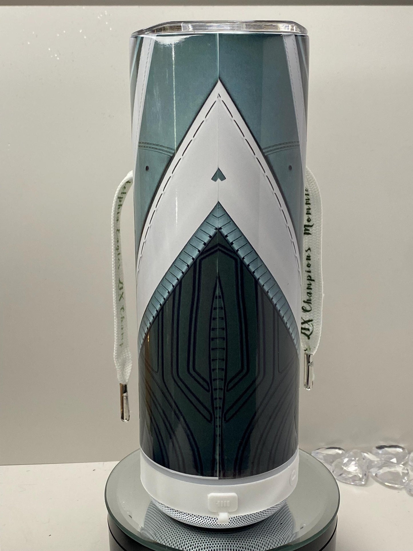 Eagles Football Bluetooth Speaker Tumbler with Magnetic 3D Helmet Topper