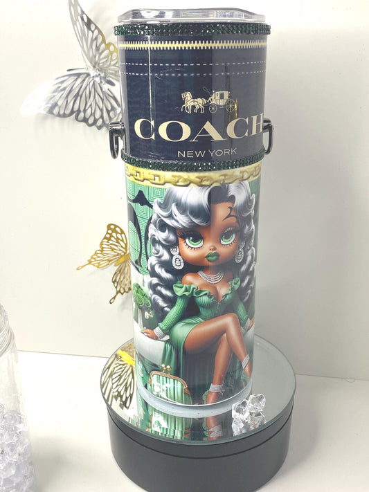 Elegant Designer Coach Tumbler "Midnight Glam Betty Boop Edition"