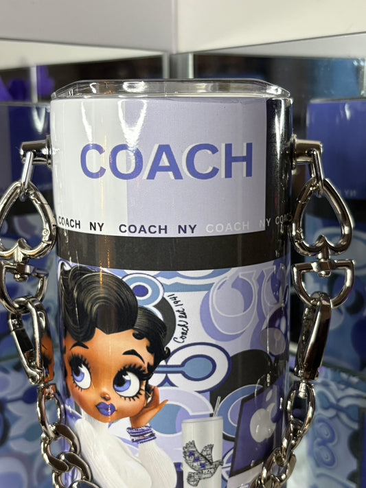 Purple Coach Diva Bluetooth Tumbler LED Speaker Base w/ Chain