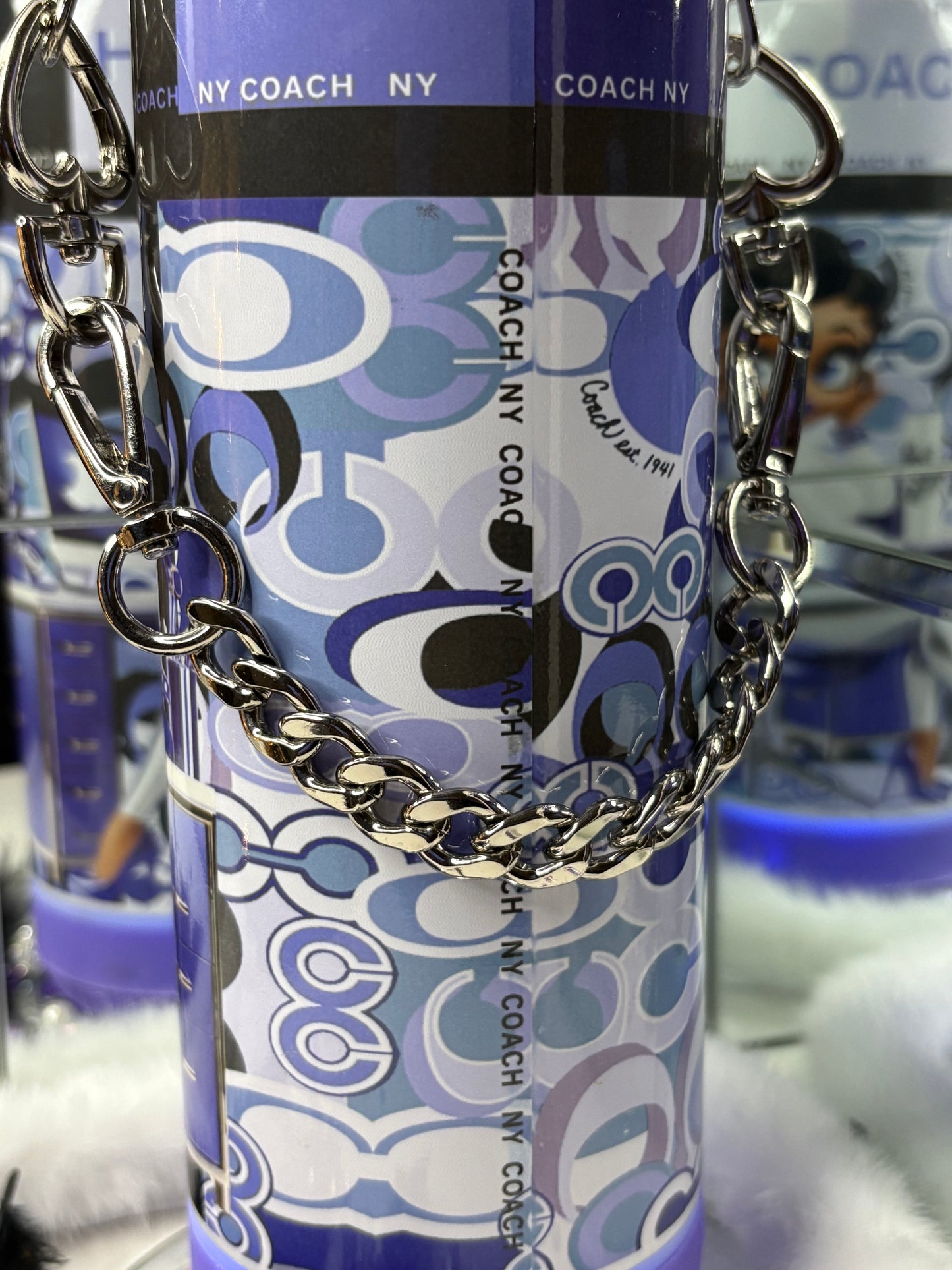 Purple Coach Diva Bluetooth Tumbler LED Speaker Base w/ Chain