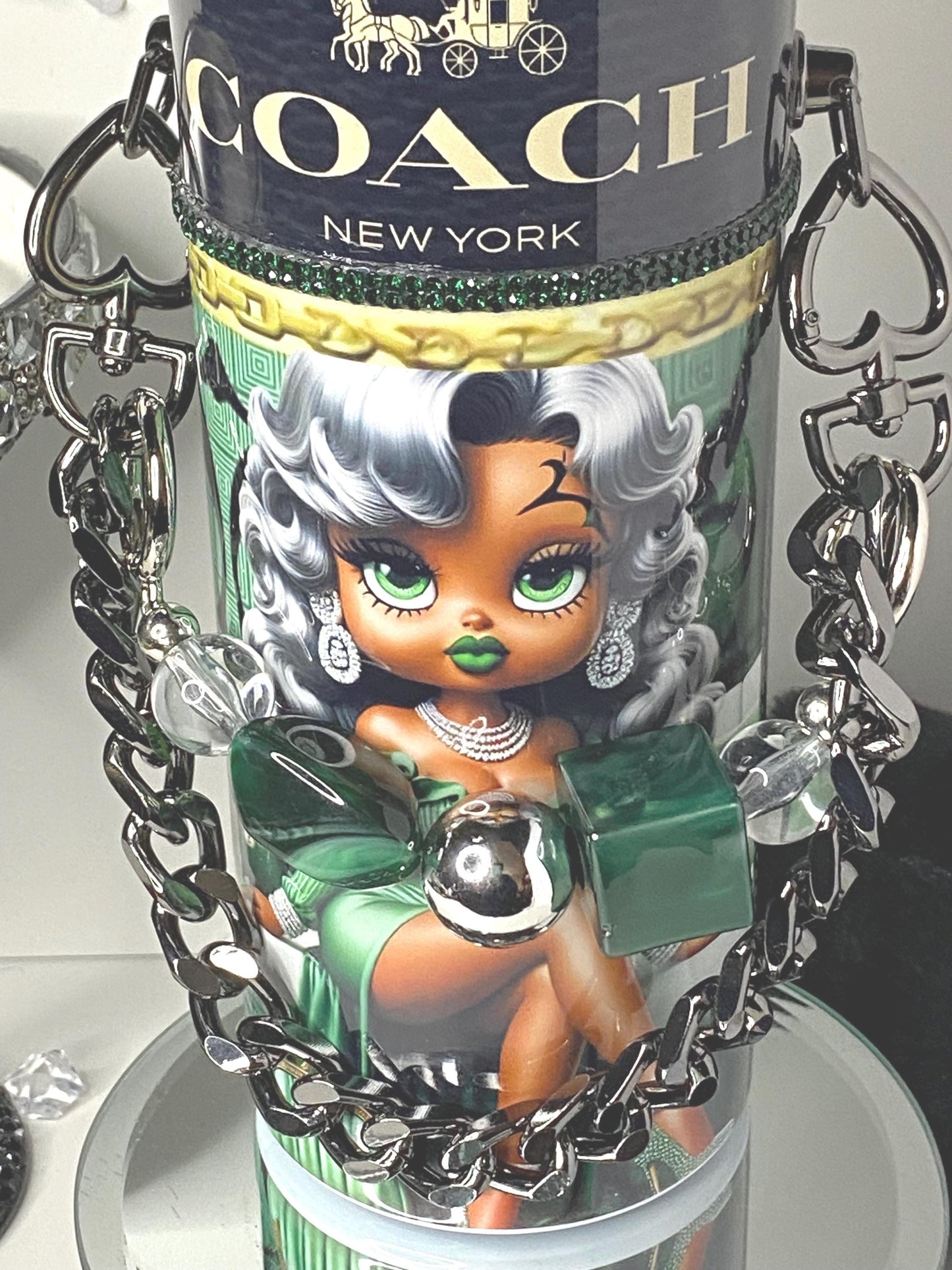 Elegant Designer Coach Tumbler "Midnight Glam Betty Boop Edition"