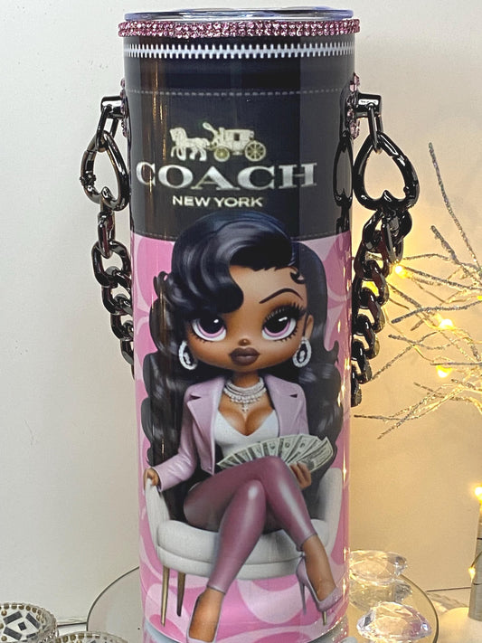 Betty Boop Coach-Inspired Tumbler Diva Cup Rhinestone Betty Boop Drink Tumbler Collector